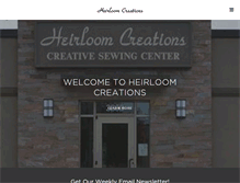 Tablet Screenshot of heirloomcreations.net